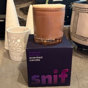 Snif Instant Karma Scented Candle - Blush Pink Glass